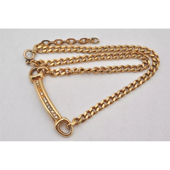 Christian Dior Rhinestone GT Chain Necklace missing stones (Bracelet sold sep) - Picture 10 of 14